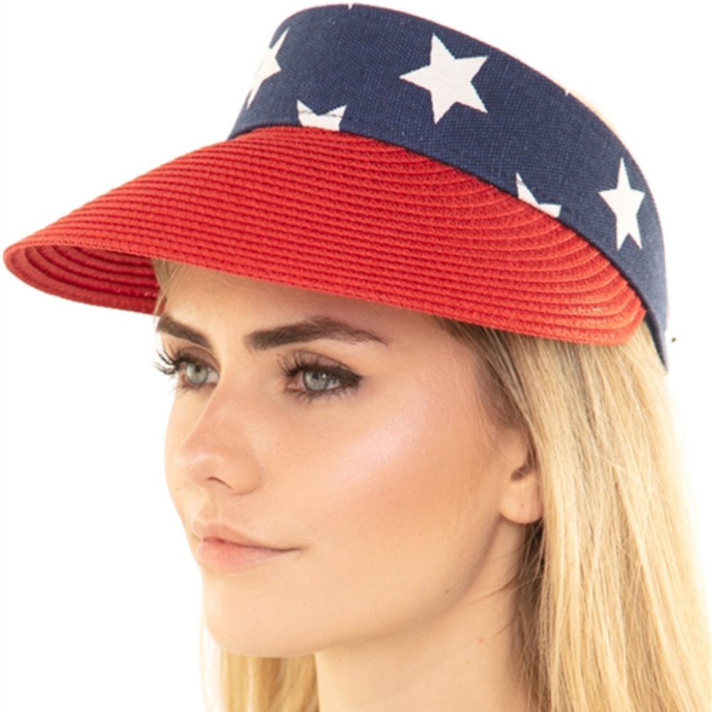 #74 American Flag Viser Hat